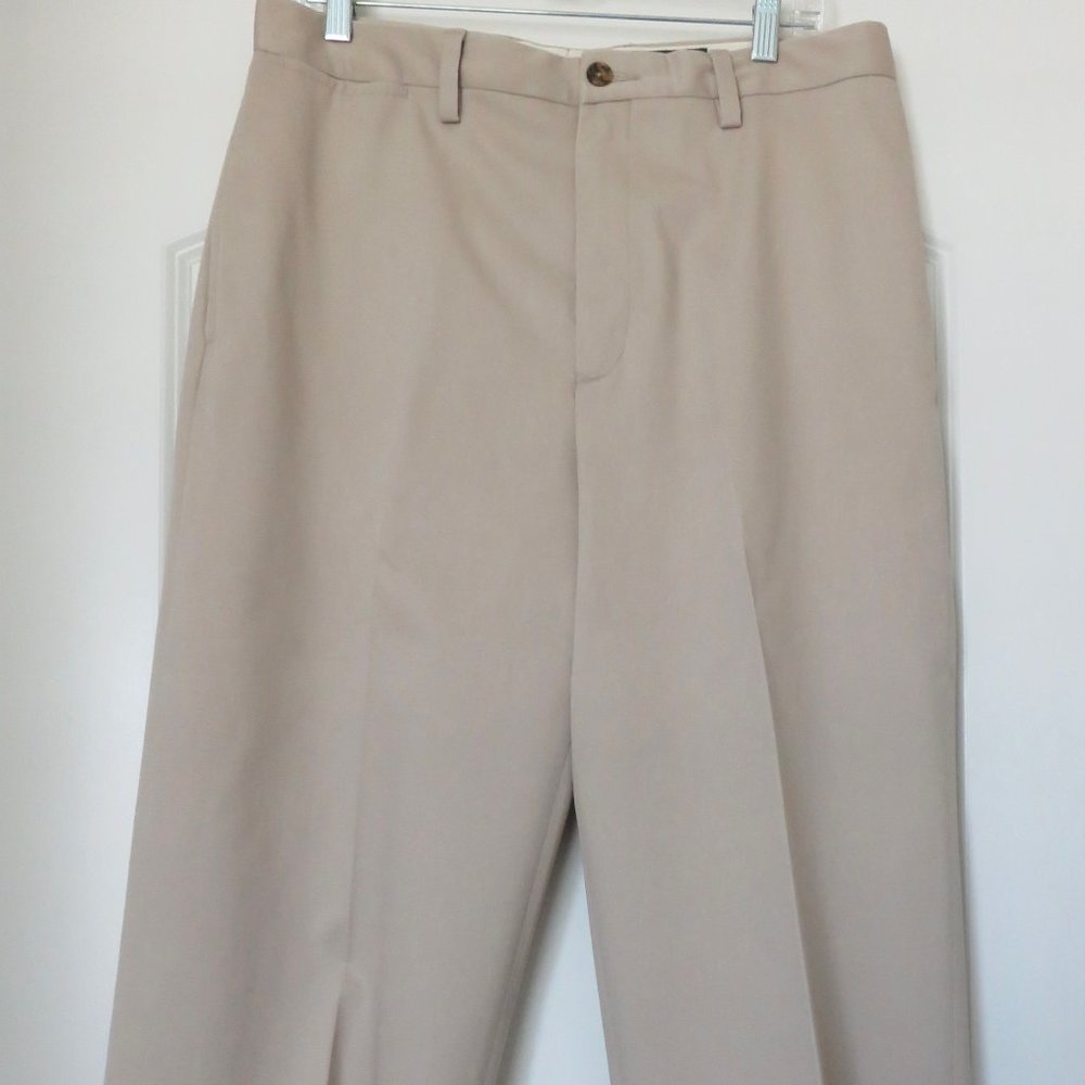 Men's Eddie Bauer Tan Classic Fit Wrinkle Resistant Pants - 34